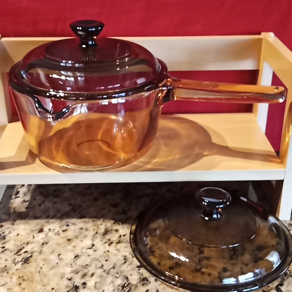 Vintage Corningware VISION/PYREX Amber Glass Sauce Pan With Lid. 1 Liter… - Picture 2 of 16